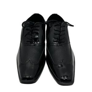 Jean Yves Manhattan Black Upper Tuxedo Toe Oxford Mens 8M Dress Shoes